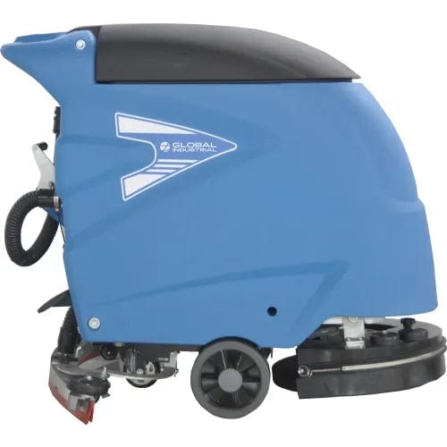 Centerline Dynamics Scrubbers & Floor Machines Global Industrial™ Electric Walk-Behind Auto Floor Scrubber, 18" Cleaning Path
