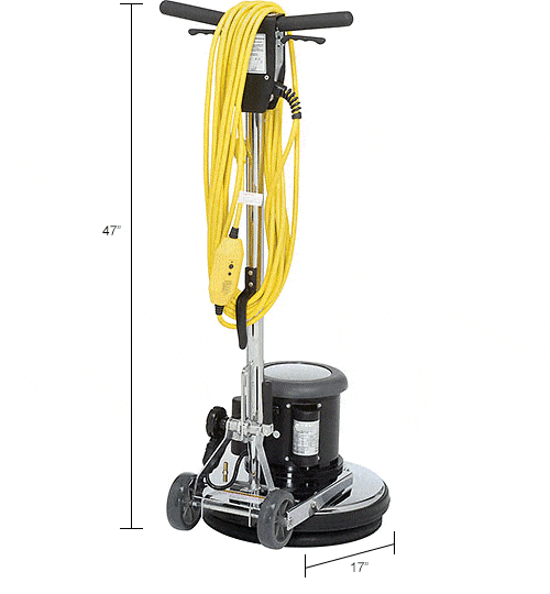 Centerline Dynamics Scrubbers & Floor Machines Global Industrial™ Low Speed Floor Machine, 17" Cleaning Path