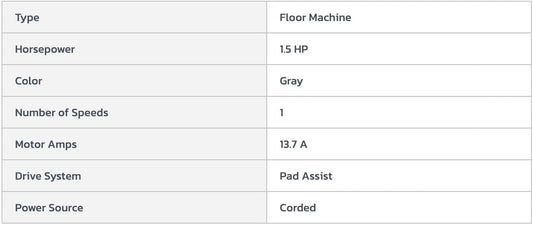 Centerline Dynamics Scrubbers & Floor Machines Global Industrial™ Low Speed Floor Machine, 20" Cleaning Path