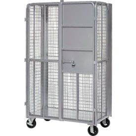 Centerline Dynamics Security Trucks Fold-Up Security Truck, 27"W x 44-1/3"L x 76"H, 2000 Lb Capacity, Gray