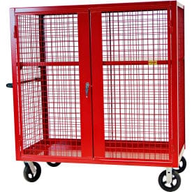 Centerline Dynamics Security Trucks Valley Craft® F89557VCRD Security Truck 48"L x 24"W x 66"H, Red