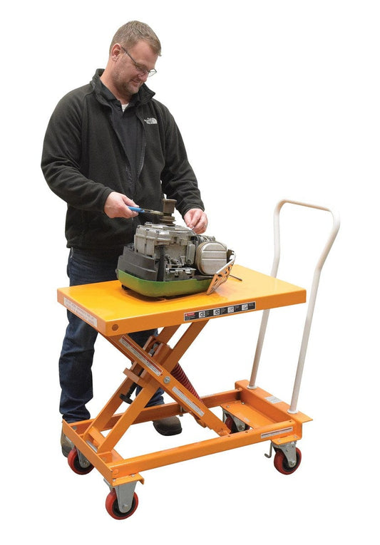 Centerline Dynamics Self Elevating Table Vestil Steel Auto Hite Cart 40 In. x 19-3/4 In. x 30-1/2 In. 400 Lb. Capacity