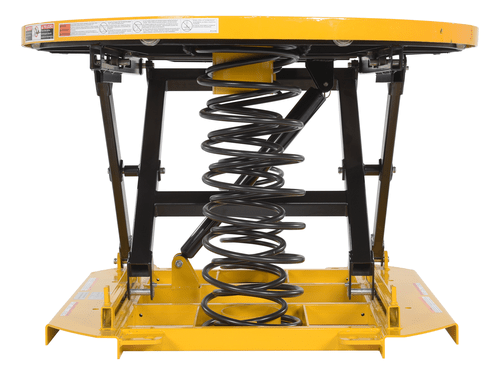 Centerline Dynamics Self Elevating Table Vestil Steel Top Spring Scissor Table 4,500 Lb. Capacity