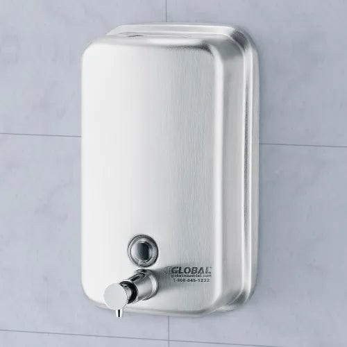 Centerline Dynamics Soap & Sanitizer Dispensers Global Industrial™ Stainless Steel Vertical Liquid Soap Dispenser - 1000 ml