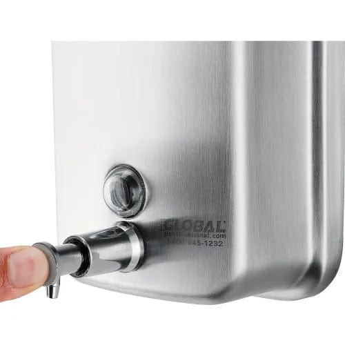 Centerline Dynamics Soap & Sanitizer Dispensers Global Industrial™ Stainless Steel Vertical Liquid Soap Dispenser - 1000 ml