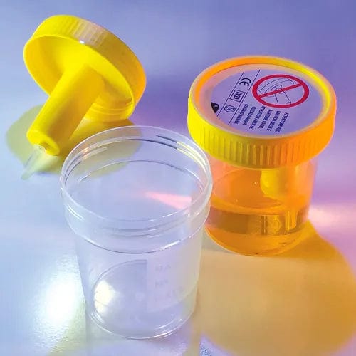 Centerline Dynamics Specimen Bags & Containers Graduated Transfer Top Urine Collection Cup with Transfer Device, 4 oz. (120mL), Sterile, 300/Pack