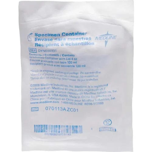 Centerline Dynamics Specimen Bags & Containers OR Sterile Specimen Containers, Packaged Individually, 4 oz., 100/Case