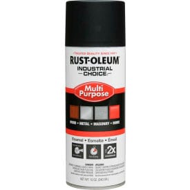 Centerline Dynamics Spray Paint Industrial 1600 System General Purpose Enamel Aerosol, SemiFlat Black, 12 oz.