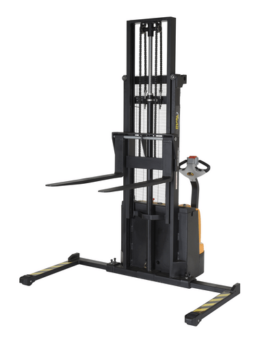 Centerline Dynamics Stackers Vestil Steel Adjustable Double Mast Stacker 125 In. Raised Height 2200 Lb. Capacity
