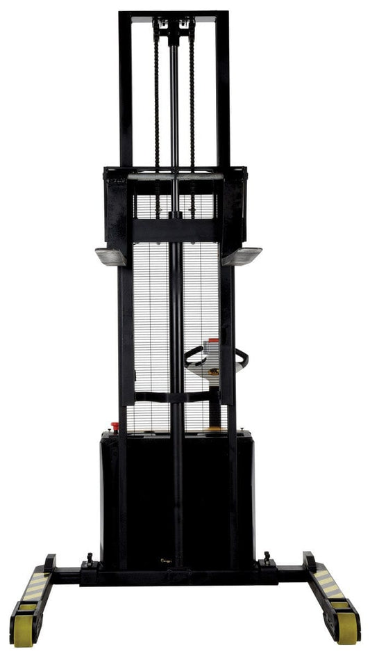 Centerline Dynamics Stackers Vestil Steel Adjustable Double Mast Stacker 125 In. Raised Height 3,000 Lb. Capacity