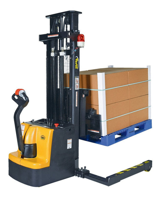 Centerline Dynamics Stackers Vestil Steel Adjustable Extendable Fork Stacker 118 In. Raised Height 1500 Lb. Capacity