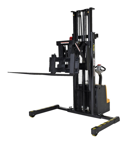 Centerline Dynamics Stackers Vestil Steel Adjustable Extendable Fork Stacker 118 In. Raised Height 1500 Lb. Capacity