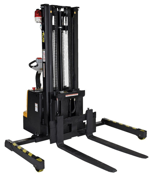 Centerline Dynamics Stackers Vestil Steel Adjustable Extendable Fork Stacker 118 In. Raised Height 1500 Lb. Capacity