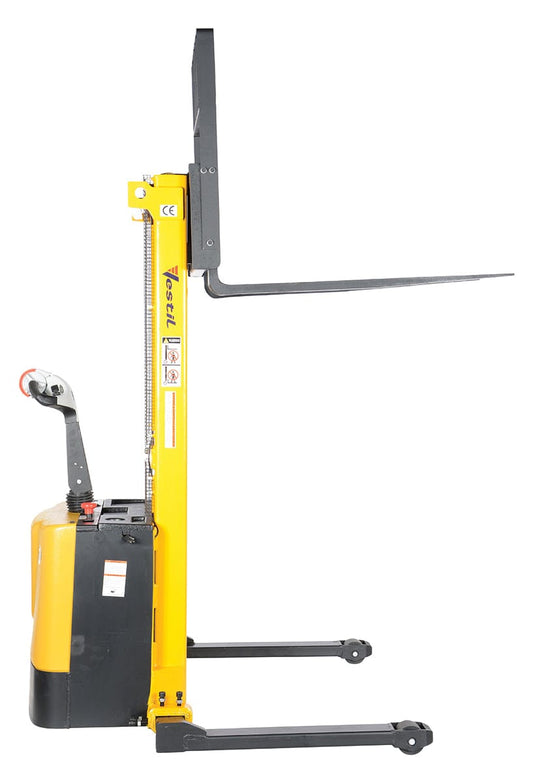 Centerline Dynamics Stackers Vestil Steel Adjustable Powered Lift Stacker 62 In. Raised Height 2,000 Lb. Capacity