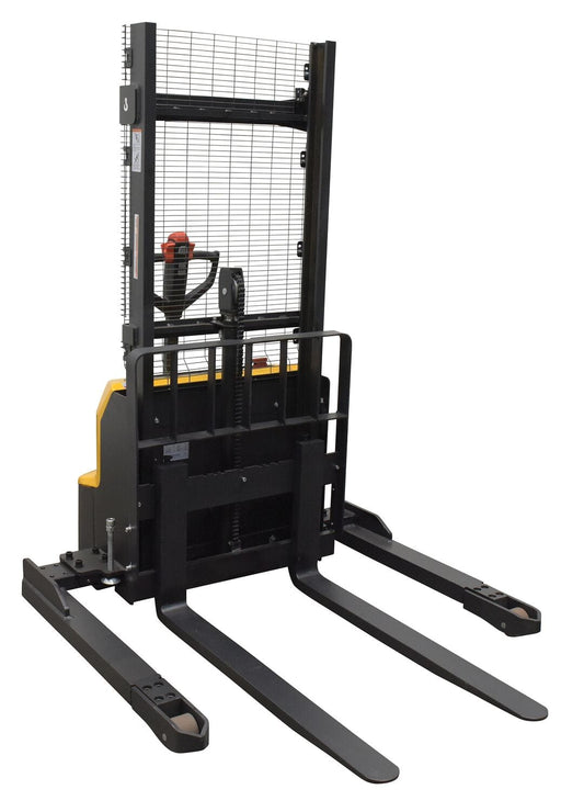 Centerline Dynamics Stackers Vestil Steel Adjustable Powered Lift Stacker 63 In. Raised Height 2,600 Lb. Capacity