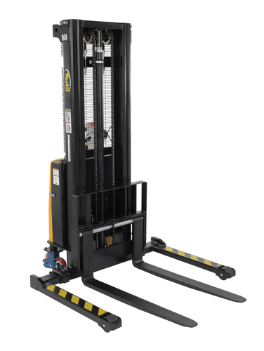 Centerline Dynamics Stackers Vestil Steel Adjustable Stacker with Power Traction Drive System 137 In. Raised Height 2,000 Lb. Capacity