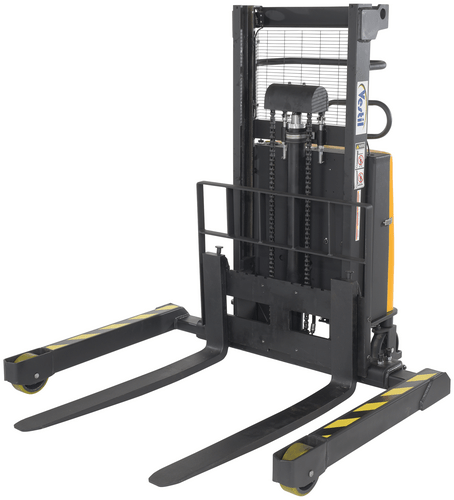 Centerline Dynamics Stackers Vestil Steel Adjustable Stacker with Powered Lift 36 In. Raised Height 3,000 Lb. Capacity