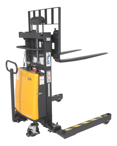 Centerline Dynamics Stackers Vestil Steel Adjustable Stacker with Powered Lift 36 In. Raised Height 3,000 Lb. Capacity