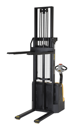 Centerline Dynamics Stackers Vestil Steel Fixed Forks Double Mast Stacker 118 In. Raised Height 2200 Lb. Capacity