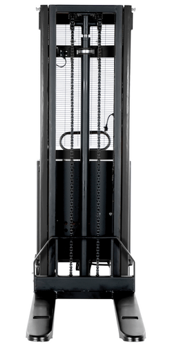 Centerline Dynamics Stackers Vestil Steel Fixed Stacker with Powered Lift 118 In. Raised Height 2,000 Lb. Capacity
