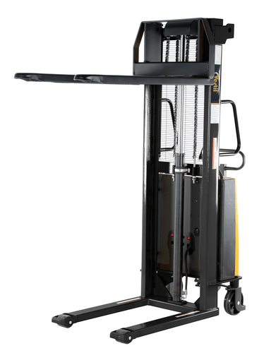 Centerline Dynamics Stackers Vestil Steel Fixed Stacker with Powered Lift 63 In. Raised Height 2,000 Lb. Capacity