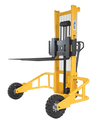 Centerline Dynamics Stackers Vestil Steel Manual Rough Terrain Stacker 62 In. Raised Height 2,000 Lb. Capacity