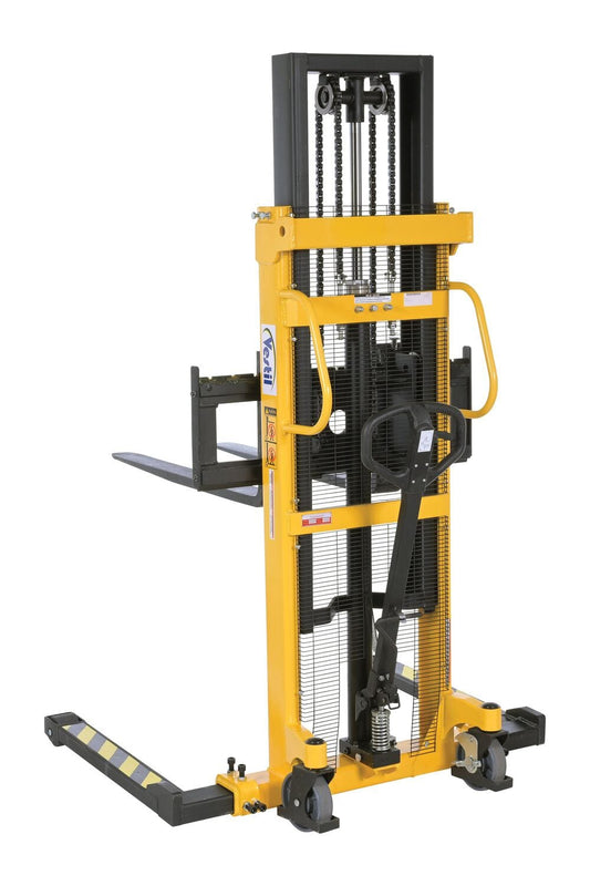 Centerline Dynamics Stackers Vestil Steel Manual Stacker Adjustable Forks/Legs 2,000 Lb. Capacity