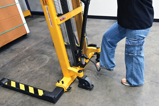 Centerline Dynamics Stackers Vestil Steel Manual Stacker Adjustable Forks/Legs 2,000 Lb. Capacity