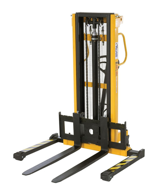 Centerline Dynamics Stackers Vestil Steel Manual Stacker Adjustable Forks/Legs 2,000 Lb. Capacity