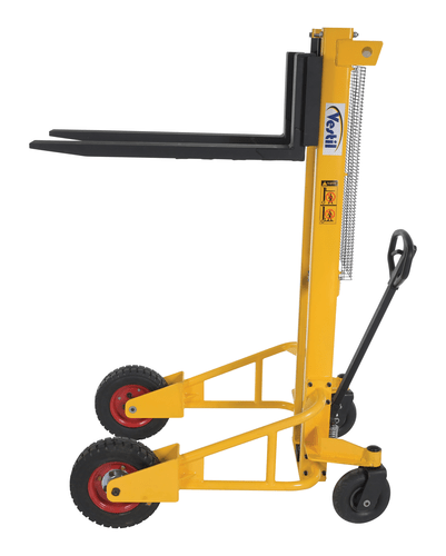 Centerline Dynamics Stackers Vestil Steel Narrow Manual Rough Terrain Stacker 60 In. Raised Height 1,500 Lb. Capacity