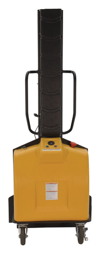 Centerline Dynamics Stackers Vestil Steel Narrow Mast Stacker DC Powered 63 In. Raised Height Fixed Forks 30 In. Fork Width 1,000 Lb. Capacity