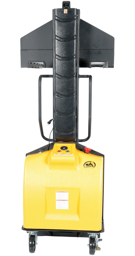 Centerline Dynamics Stackers Vestil Steel Narrow Mast Stacker DC Powered 63 In. Raised Height Fixed Forks 36 In. Fork Width 1,500 Lb. Capacity