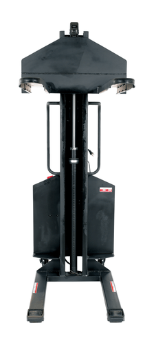 Centerline Dynamics Stackers Vestil Steel Narrow Mast Stacker DC Powered 63 In. Raised Height Fixed Forks 36 In. Fork Width 1,500 Lb. Capacity