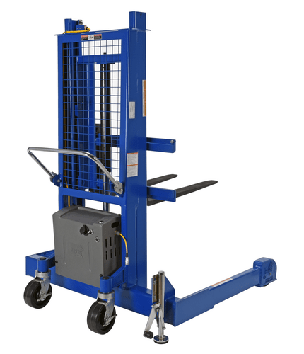 Centerline Dynamics Stackers Vestil Steel Pallet Master/Server Stacker 12 Volt DC Powered 50 In. Raised Height 4,000 Lb. Capacity