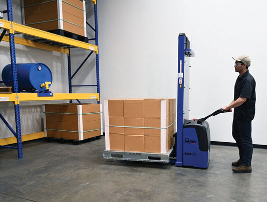 Centerline Dynamics Stackers Vestil Steel Pramac 12 Volt Battery Powered Fixed Fork Stacker 72 In. x 33-1/2 In. x 88-3/4 In. 2500 Lb. Capacity