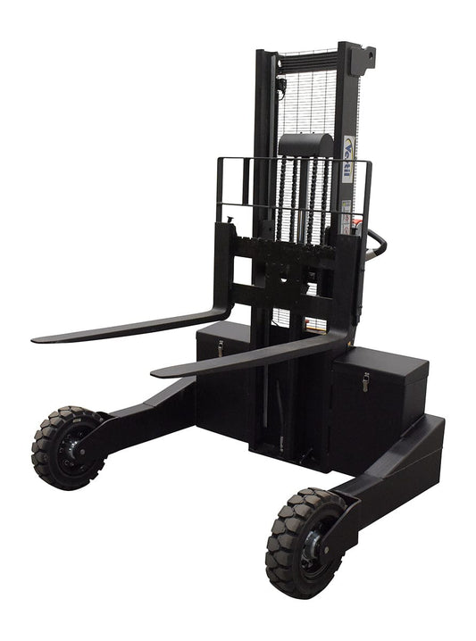 Centerline Dynamics Stackers Vestil Steel Rough Terrain Powered Stacker 62 In. Raised Height 3,000 Lb. Capacity