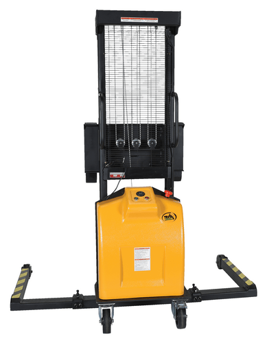 Centerline Dynamics Stackers Vestil Steel Stacker with Adjustable DC Powered Winch 770 Lb. Capacity