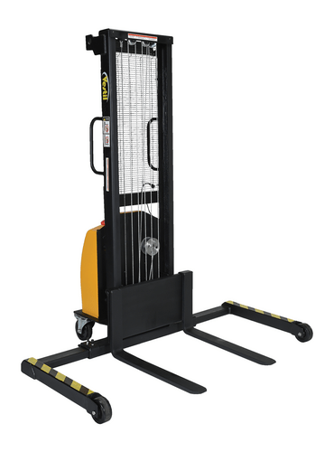 Centerline Dynamics Stackers Vestil Steel Stacker with Adjustable DC Powered Winch 770 Lb. Capacity