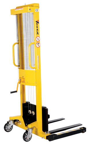Centerline Dynamics Stackers Vestil Steel Stacker with Adjustable Manual Hand Winch 770 Lb. Capacity