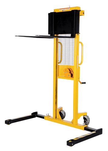 Centerline Dynamics Stackers Vestil Steel Stacker with Adjustable Manual Hand Winch 770 Lb. Capacity