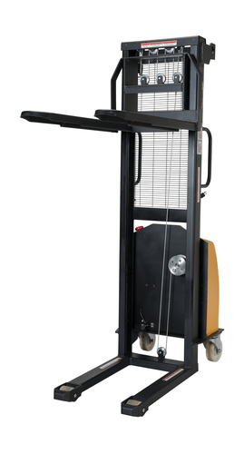 Centerline Dynamics Stackers Vestil Steel Stacker with Fixed DC Powered Winch 770 Lb. Capacity