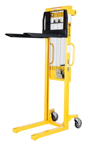 Centerline Dynamics Stackers Vestil Steel Stacker with Fixed Manual Hand Winch 770 Lb. Capacity