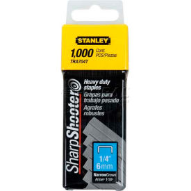 Centerline Dynamics Staples Heavy-Duty Narrow Crown Staples 1/4", 1,000 Pack