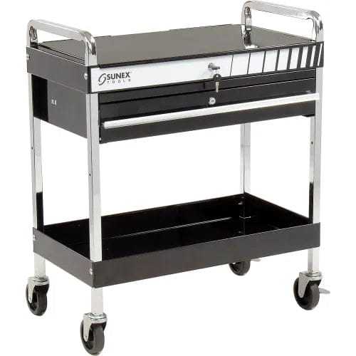 Centerline Dynamics Sunex Storage Sunex Tools 8013ABK 30" Black Tool Cart W/ Locking Top & Drawer
