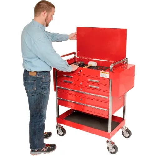 Centerline Dynamics Sunex Storage Sunex Tools 8045 27" Professional 5 Drawer Red Tool Cart w/ Locking Top