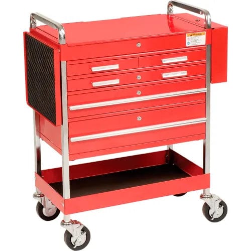 Centerline Dynamics Sunex Storage Sunex Tools 8045 27" Professional 5 Drawer Red Tool Cart w/ Locking Top