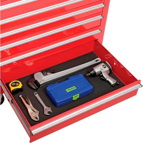 Centerline Dynamics Sunex Storage Sunex Tools 8057 34-1/2"W X 20"D X 39-1/2"H 6 Drawer Red Tool Cabinet W/ Clamshell Lid