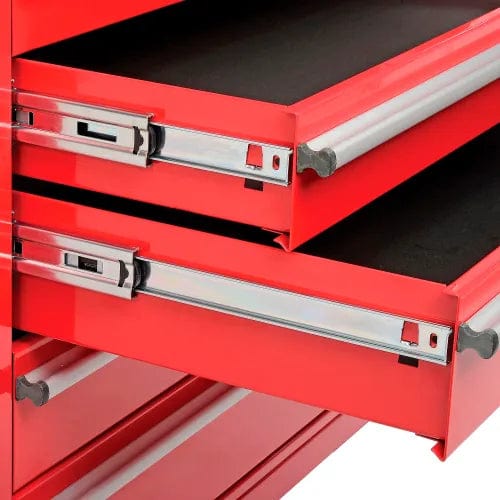 Centerline Dynamics Sunex Storage Sunex Tools 8057 34-1/2"W X 20"D X 39-1/2"H 6 Drawer Red Tool Cabinet W/ Clamshell Lid