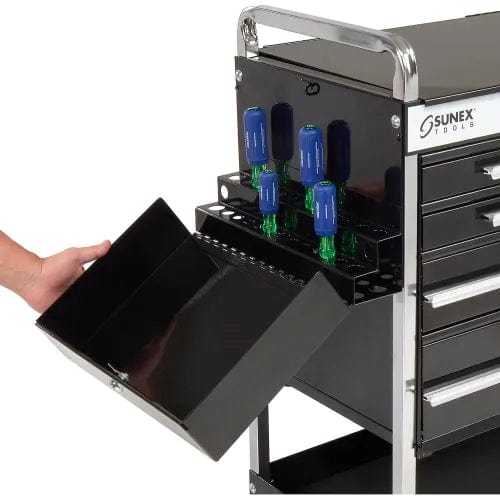 Centerline Dynamics Sunex Storage Sunex® Tools Professional 5-Drawer Black Tool Cart W/ Locking Top, 27"H
