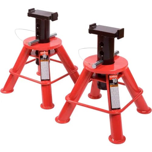 Centerline Dynamics Sunex Tools Sunex 10 Ton Low Height Pin Type Jack Stands (Pair)